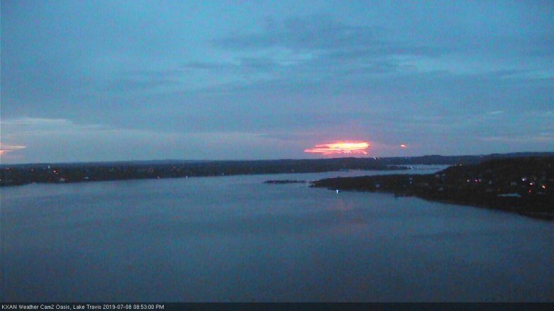 Lake Travis webcam, July 8, 2019 7:55 PM CT