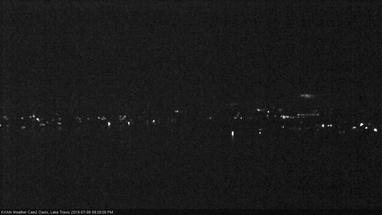 Lake Travis webcam, July 8, 2019 8:30 PM CT