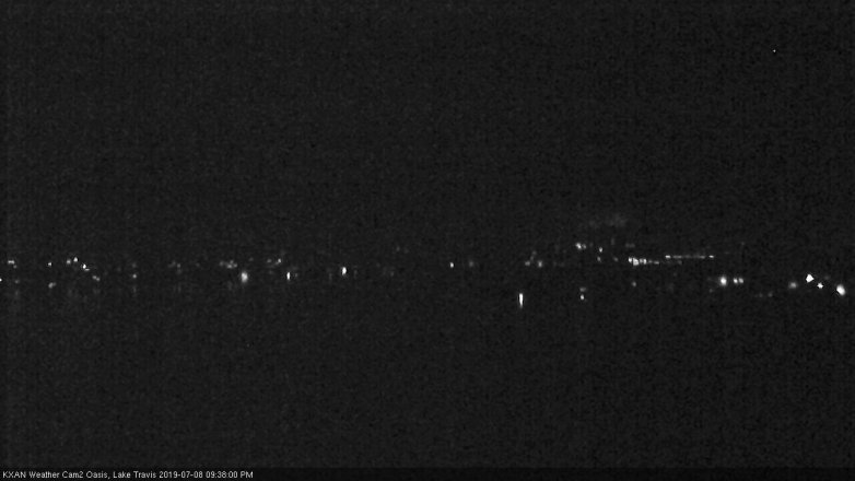 Lake Travis webcam, July 8, 2019 8:40 PM CT