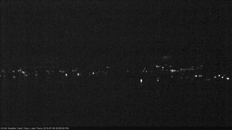 Lake Travis webcam, July 8, 2019 9:00 PM CT