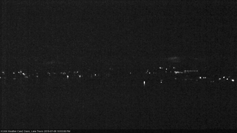 Lake Travis webcam, July 8, 2019 9:05 PM CT