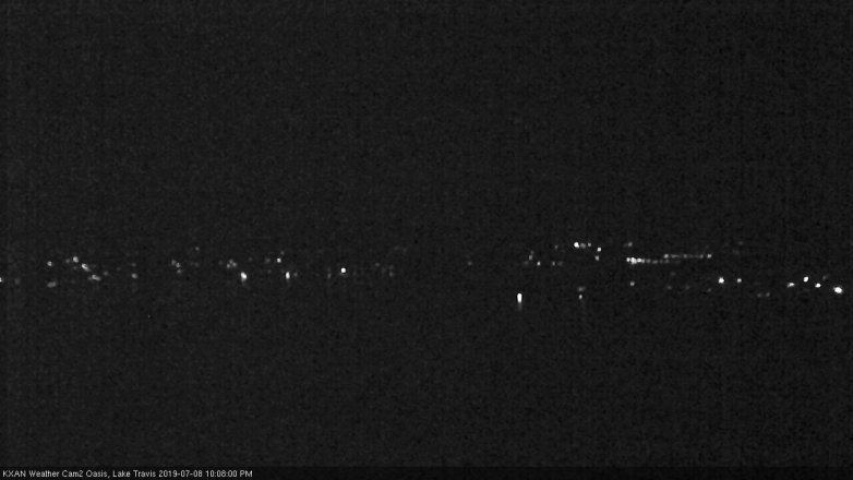 Lake Travis webcam, July 8, 2019 9:10 PM CT