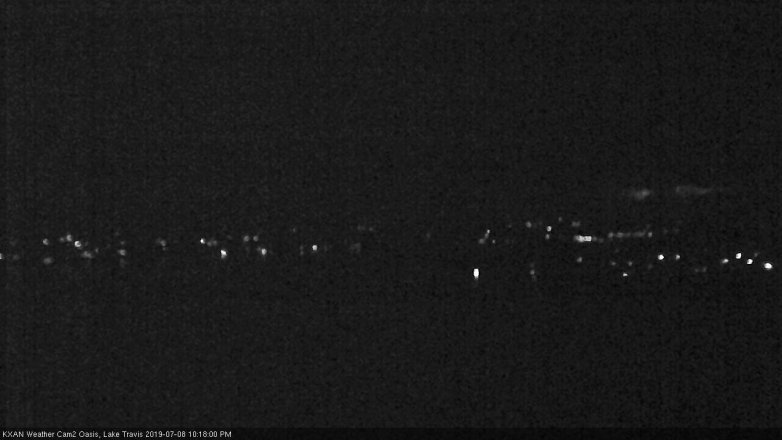 Lake Travis webcam, July 8, 2019 9:20 PM CT