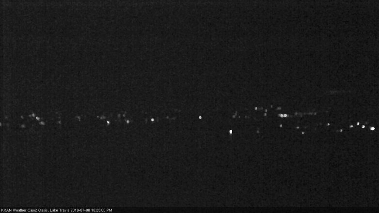 Lake Travis webcam, July 8, 2019 9:25 PM CT