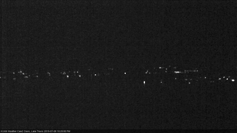 Lake Travis webcam, July 8, 2019 9:30 PM CT