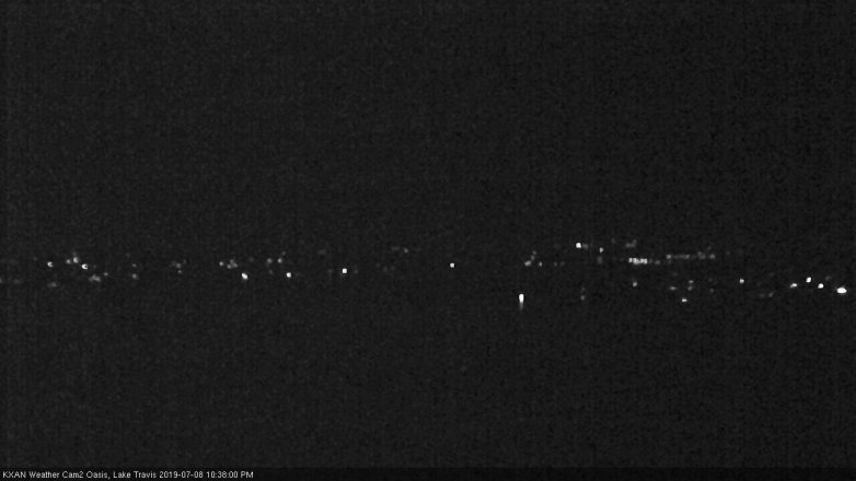 Lake Travis webcam, July 8, 2019 9:40 PM CT