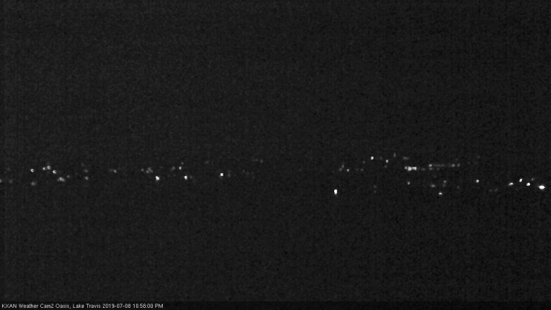 Lake Travis webcam, July 8, 2019 10:00 PM CT