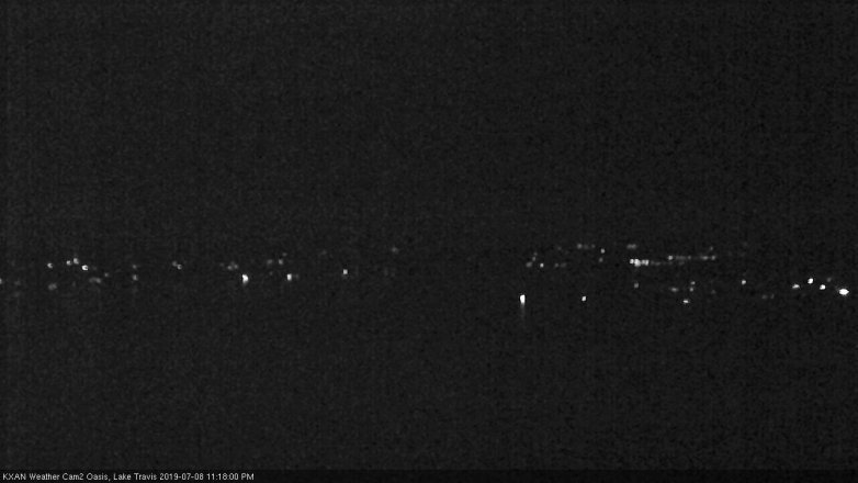Lake Travis webcam, July 8, 2019 10:20 PM CT
