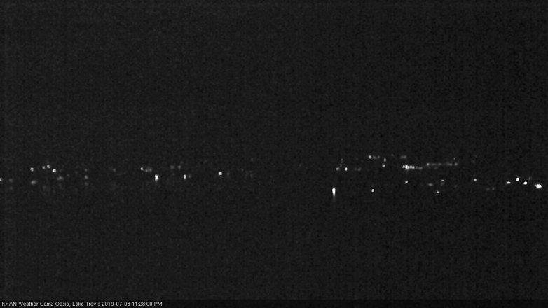 Lake Travis webcam, July 8, 2019 10:30 PM CT