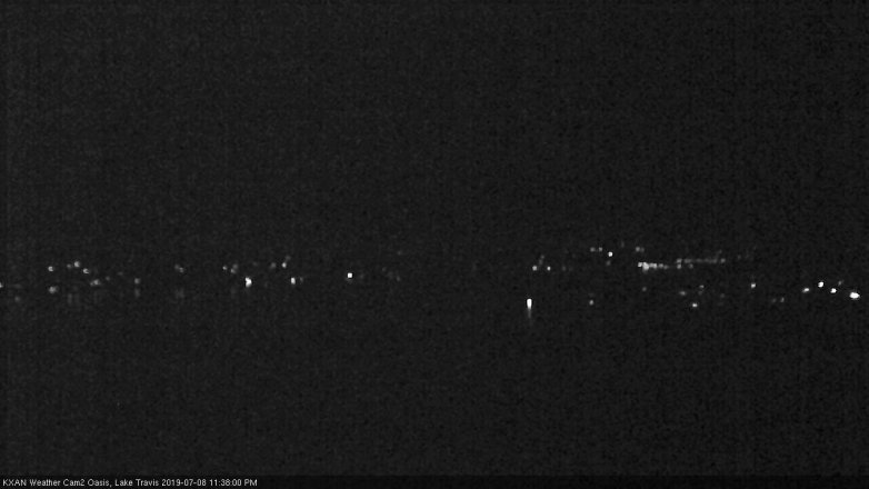 Lake Travis webcam, July 8, 2019 10:40 PM CT