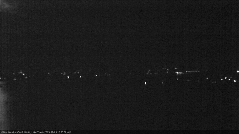 Lake Travis webcam, July 8, 2019 11:05 PM CT