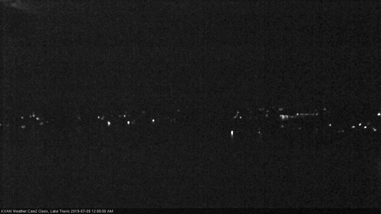Lake Travis webcam, July 8, 2019 11:10 PM CT
