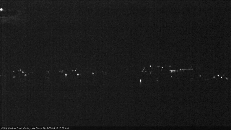 Lake Travis webcam, July 8, 2019 11:15 PM CT