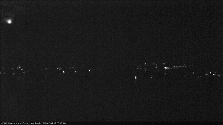 Lake Travis webcam, July 8, 2019 11:30 PM CT