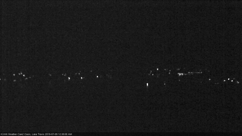Lake Travis webcam, July 8, 2019 11:40 PM CT
