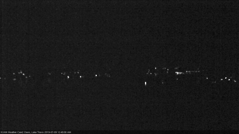 Lake Travis webcam, July 8, 2019 11:50 PM CT