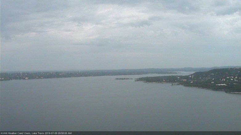 Lake Travis webcam, July 9, 2019 9:00 AM CT