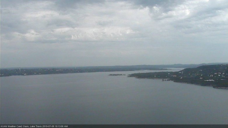 Lake Travis webcam, July 9, 2019 9:15 AM CT