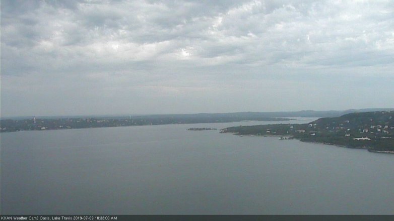 Lake Travis webcam, July 9, 2019 9:35 AM CT