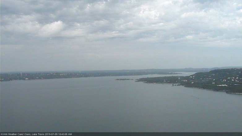 Lake Travis webcam, July 9, 2019 9:45 AM CT