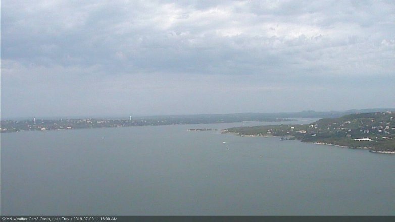 Lake Travis webcam, July 9, 2019 10:20 AM CT