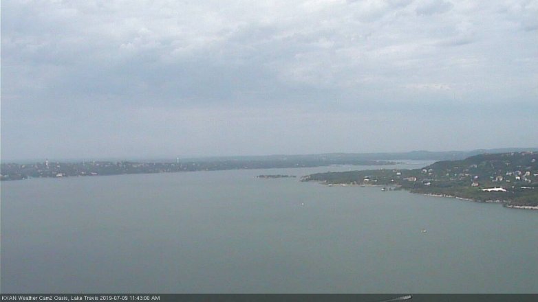 Lake Travis webcam, July 9, 2019 10:45 AM CT