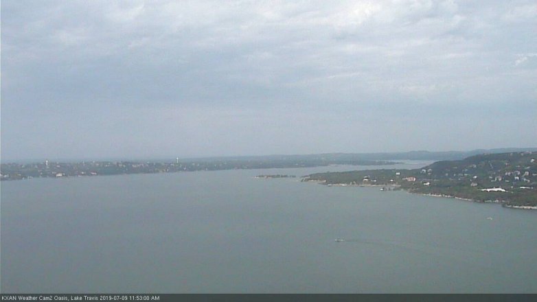 Lake Travis webcam, July 9, 2019 10:55 AM CT