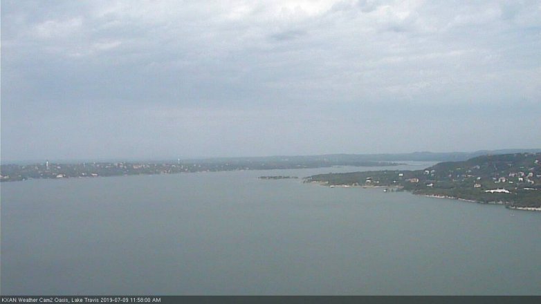 Lake Travis webcam, July 9, 2019 11:00 AM CT