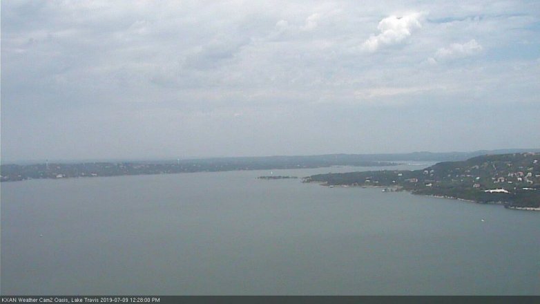 Lake Travis webcam, July 9, 2019 11:30 AM CT