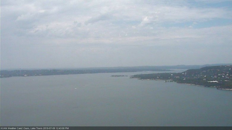 Lake Travis webcam, July 9, 2019 11:45 AM CT