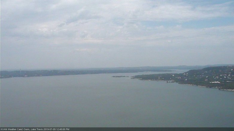 Lake Travis webcam, July 9, 2019 11:50 AM CT