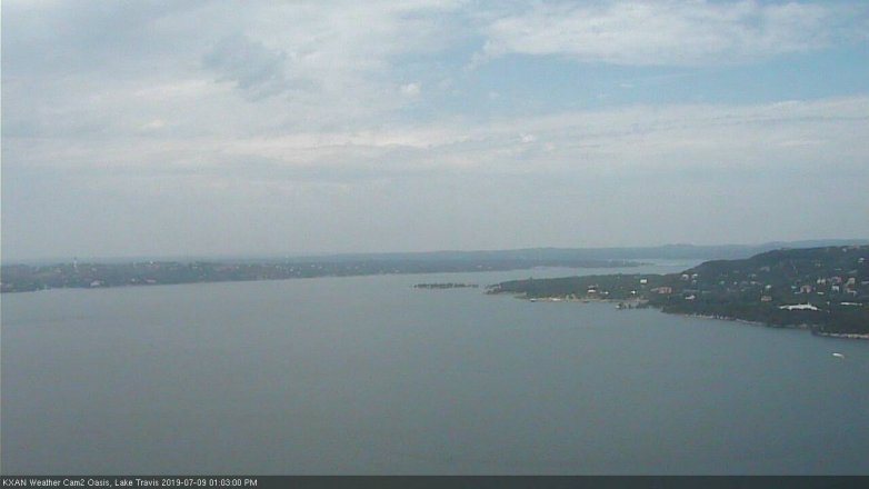Lake Travis webcam, July 9, 2019 12:05 PM CT
