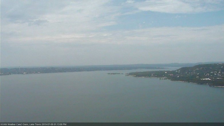 Lake Travis webcam, July 9, 2019 12:15 PM CT