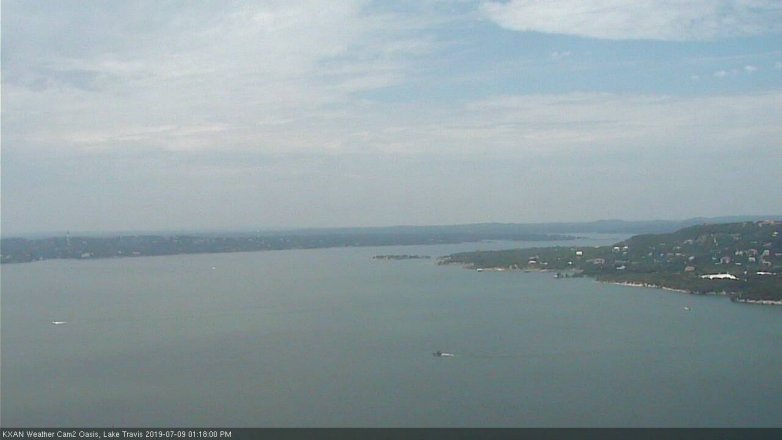 Lake Travis webcam, July 9, 2019 12:20 PM CT