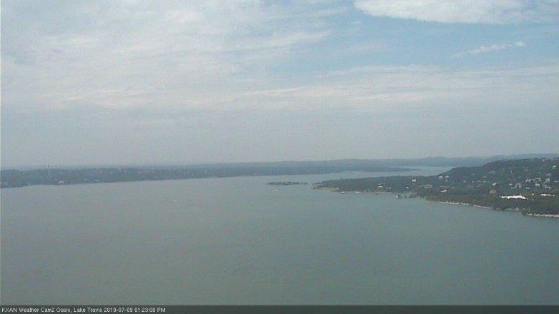 Lake Travis webcam, July 9, 2019 12:25 PM CT