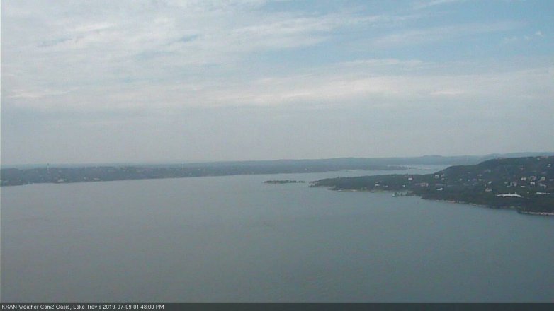 Lake Travis webcam, July 9, 2019 12:50 PM CT