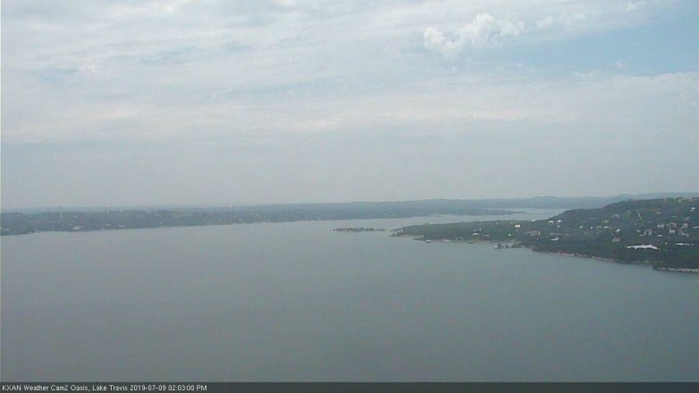 Lake Travis webcam, July 9, 2019 1:05 PM CT