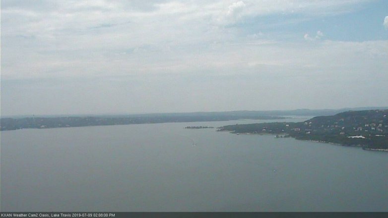Lake Travis webcam, July 9, 2019 1:10 PM CT