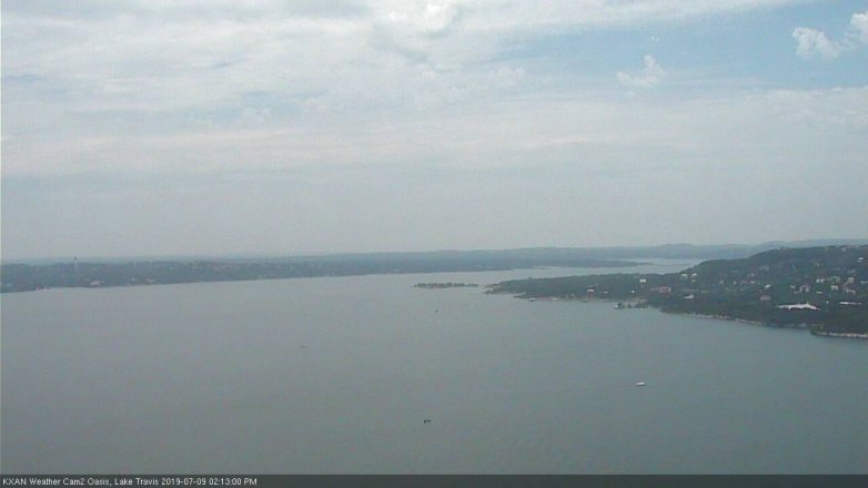 Lake Travis webcam, July 9, 2019 1:15 PM CT