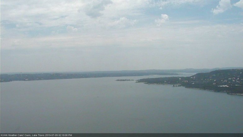 Lake Travis webcam, July 9, 2019 1:20 PM CT