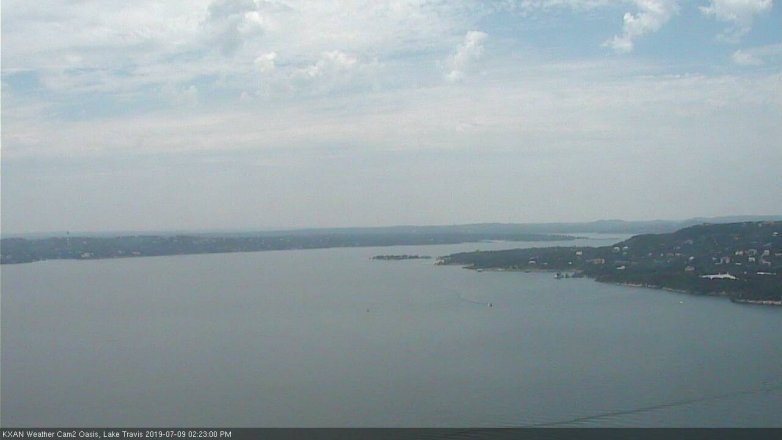 Lake Travis webcam, July 9, 2019 1:25 PM CT