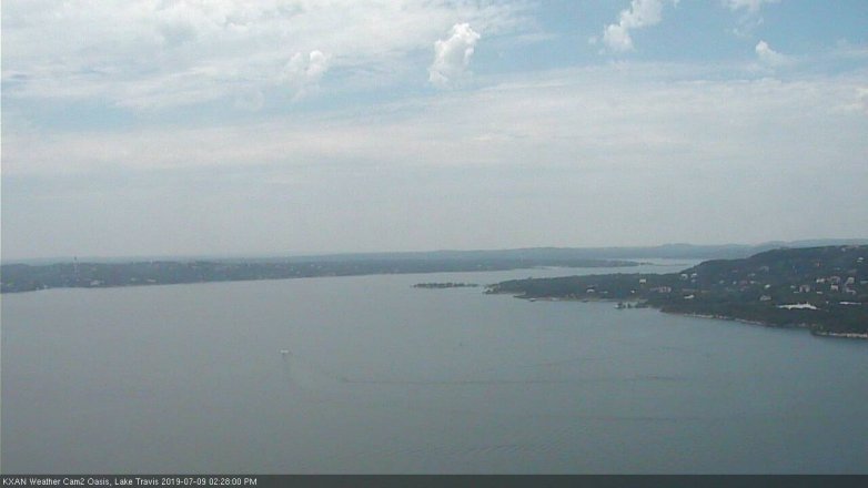 Lake Travis webcam, July 9, 2019 1:30 PM CT