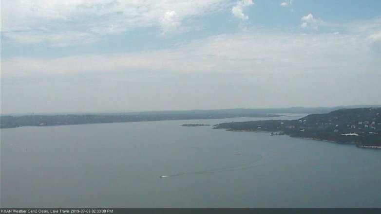 Lake Travis webcam, July 9, 2019 1:35 PM CT