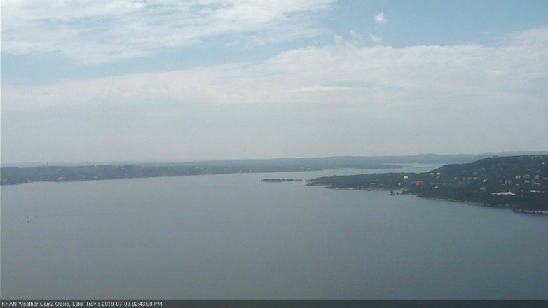 Lake Travis webcam, July 9, 2019 1:45 PM CT