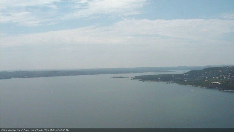 Lake Travis webcam, July 9, 2019 1:50 PM CT