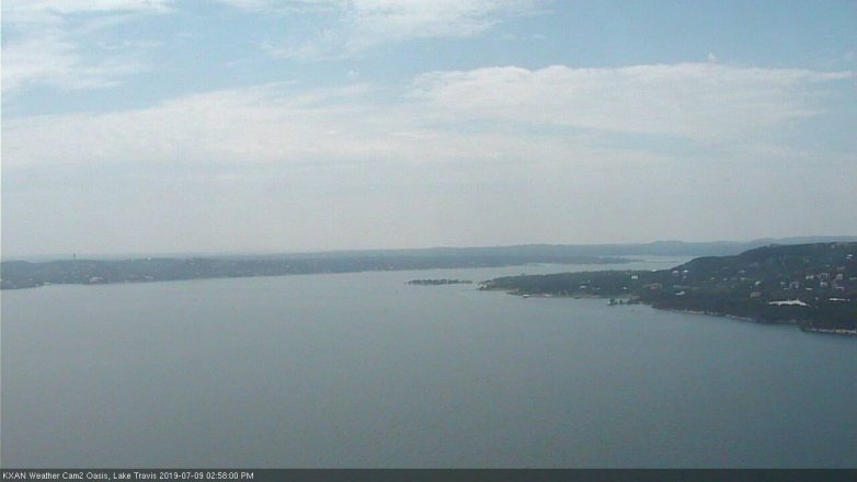 Lake Travis webcam, July 9, 2019 2:00 PM CT