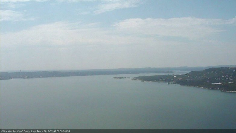 Lake Travis webcam, July 9, 2019 2:05 PM CT