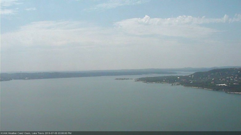 Lake Travis webcam, July 9, 2019 2:10 PM CT