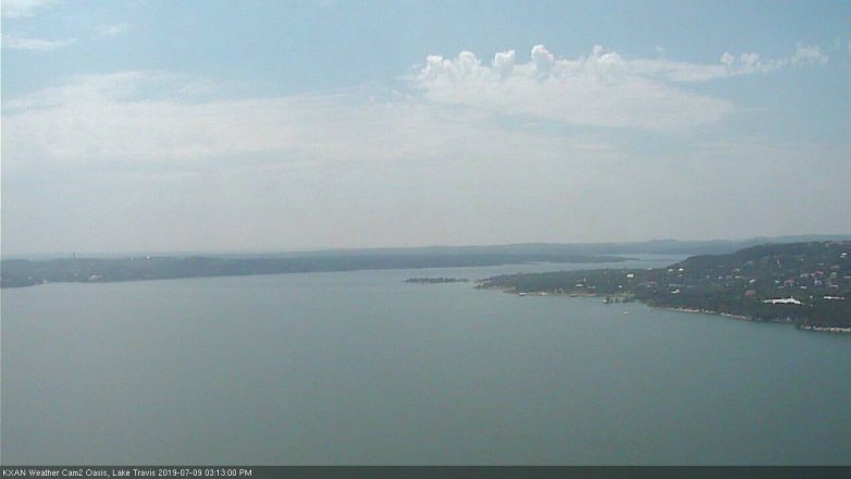 Lake Travis webcam, July 9, 2019 2:15 PM CT