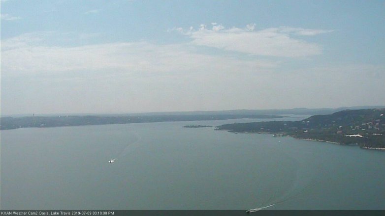 Lake Travis webcam, July 9, 2019 2:20 PM CT